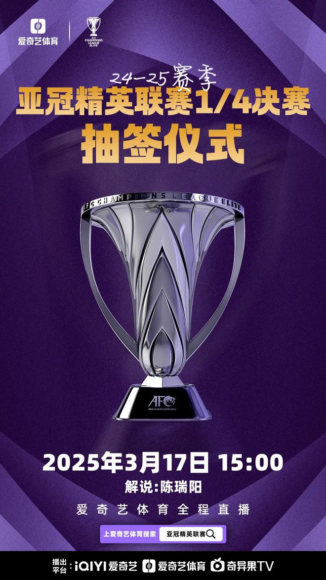 亞冠8強(qiáng)抽簽，東西亞對(duì)決，新月水手種子隊(duì)。